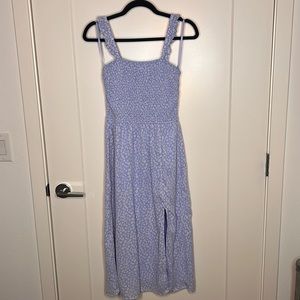 Blue A&F floral midi dress